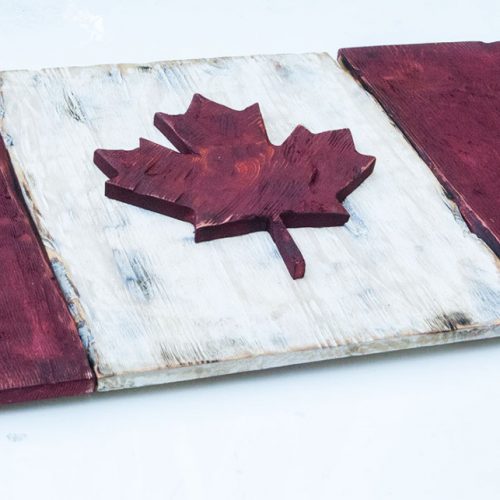 Distressed Wood One of a kind Canadian Flag, Maple Leaf, L'Unifolie, vintage, art, red, weathered, Montreal, antique, home decor, wall art