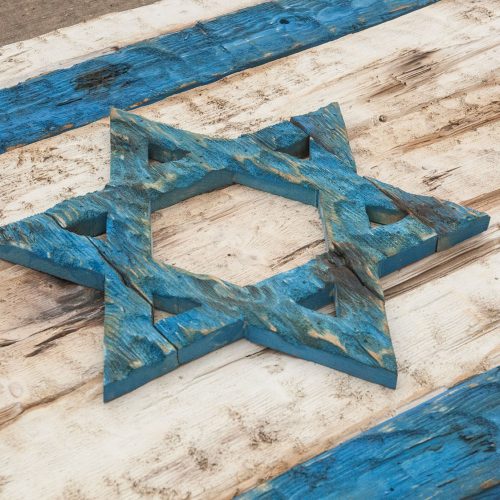 Handmade, Distressed Wooden Israel Flag, vintage, art, distressed, weathered, recycled, Jewish flag art, home decor, Wall art, recycled