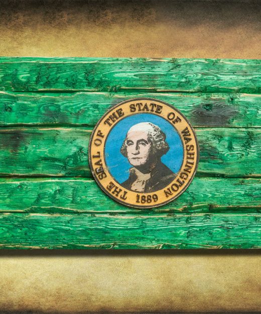 Handmade, Distressed Wooden Washington State Flag, vintage, art, distressed, weathered, recycled, home decor, Wall art, reclaimed, green