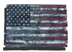 3D American Flag, Limited Edition Grunge version, Weathered Wood,  Wooden, vintage, art, distressed, red, blue, white, wall art, home decor