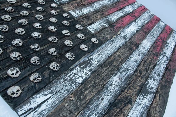 3D American Flag, Limited Edition Grunge version, Weathered Wood,  Wooden, vintage, art, distressed, red, blue, white, wall art, home decor