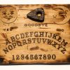 3D sculptured wall hanging wooden Ouija board Art., rustic, sepia, vintage, sculpture, home decor, brown, distressed wood, occult, Halloween