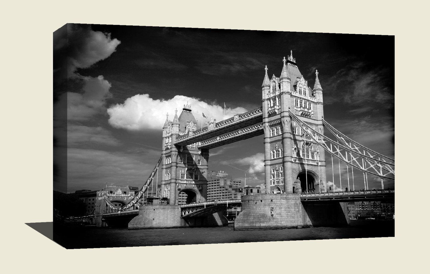 A stunning  museum quality canvas gallery wrap, London, Tower Bridge, England, Bridges, photography, canvas print, home decor, black  white