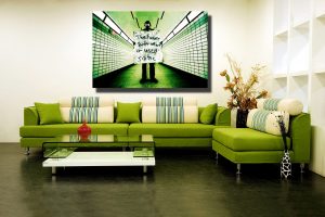 A stunning photo museum quality canvas gallery wrap of a photo from my gas mask series.