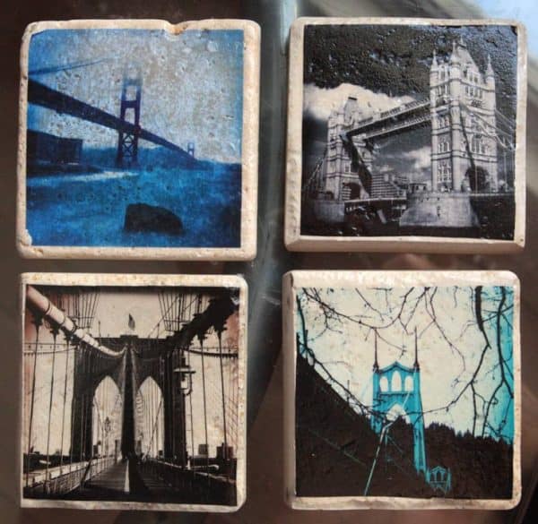 A stunning set of four 4x4 Glass Coasters or wall art  that are sure to be a conversation piece on any coffee table.