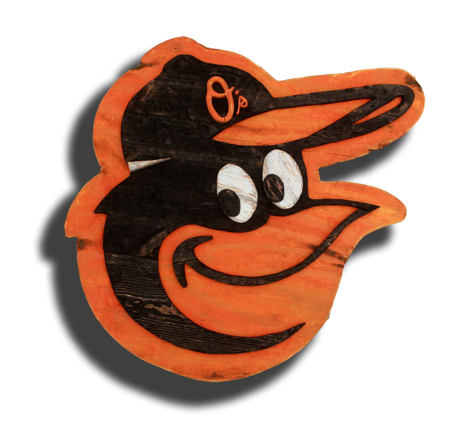 Baltimore Orioles Handmade distressed wood sign, vintage, art, weathered, recycled, Baseball, home decor, Wall art, Man Cave, orange, black