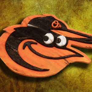 Baltimore Orioles Handmade distressed wood sign, vintage, art, weathered, recycled, Baseball, home decor, Wall art, Man Cave, orange, black