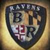 Baltimore Ravens Shield, Limited Edition, Weathered Wood One of a kind , Man cave, vintage, distressed, Maryland Flag recycled, red, yellow