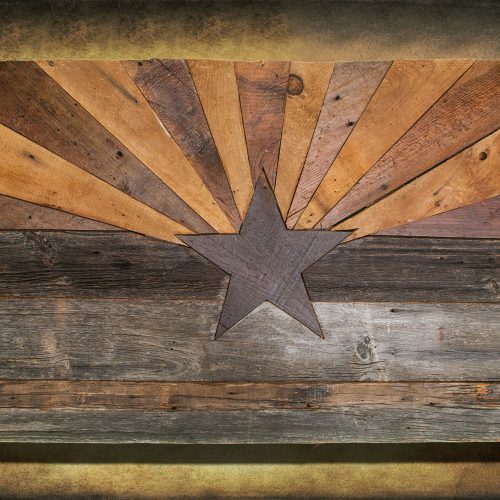 Barn wood Arizona Flag, Handmade, distressed natural Wood, vintage, art, distressed, weathered, AZ, Arizona flag art, home decor, Wall art