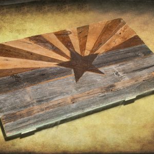 Barn wood Arizona Flag, Handmade, distressed natural Wood, vintage, art, distressed, weathered, AZ, Arizona flag art, home decor, Wall art