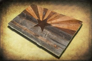 Barn wood Arizona Flag, Handmade, distressed natural Wood, vintage, art, distressed, weathered, AZ, Arizona flag art, home decor, Wall art