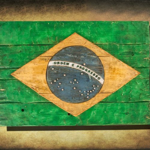 Brazilian Flag Weathered distressed Wood flag  limited Edition, vintage, distressed, weathered, recycled, Brazil, South America, soccer