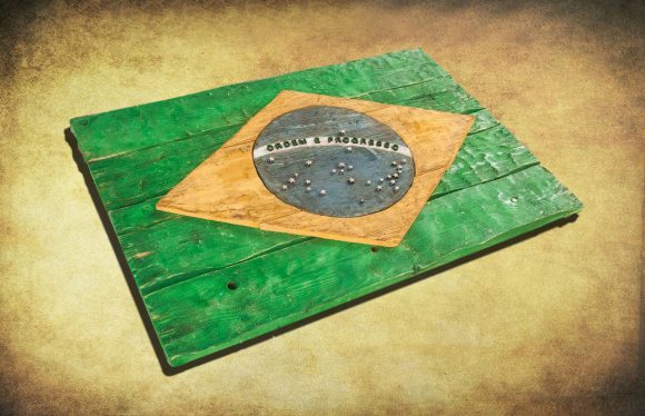 Brazilian Flag Weathered distressed Wood flag  limited Edition, vintage, distressed, weathered, recycled, Brazil, South America, soccer