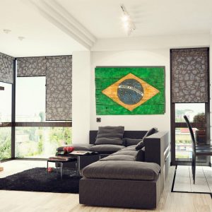 Brazilian Flag Weathered distressed Wood flag  limited Edition, vintage, distressed, weathered, recycled, Brazil, South America, soccer