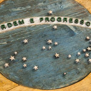 Brazilian Flag Weathered distressed Wood flag  limited Edition, vintage, distressed, weathered, recycled, Brazil, South America, soccer