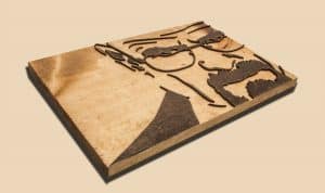 Breaking Bad 3D sculptured wall hanging wooden art.  Walter White, Heisenberg, wood, rustic, sepia, vintage, sculpture, home decor, brown