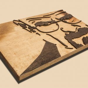 Breaking Bad 3D sculptured wall hanging wooden art.  Walter White, Heisenberg, wood, rustic, sepia, vintage, sculpture, home decor, brown