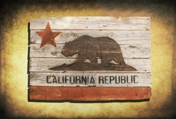 California Republic flag,  Barn Wood Edition,  Wooden, vintage, art, distressed, weathered, recycled, California flag art. Repurposed