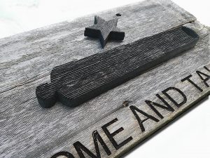 Canon Flag, Come and Take It 3D flag. Weathered Wood One of a kind ,vintage, art, distressed, weathered, recycled, gun, Texas