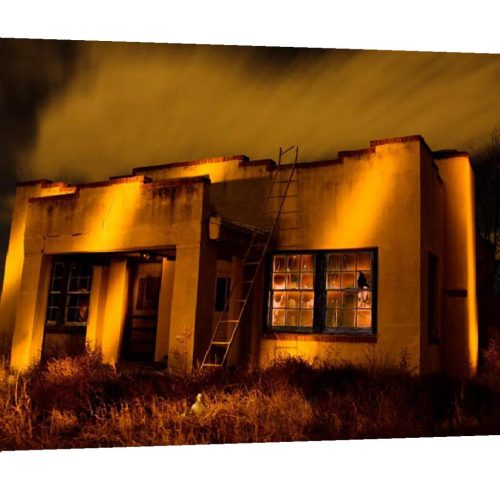Canvas Gallery Wrap, Night time photography, Stars, long exposure, orange, yellow, vintage, Canvas print, light painting, home decor