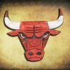 Chicago Bulls Handmade distressed wood sign, vintage, art, weathered, recycled, home decor, Wall art, Man Cave, Black, Red