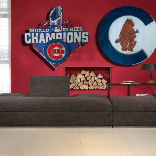 Chicago Cubs 1908 logo Handmade distressed wood sign, vintage, art ...