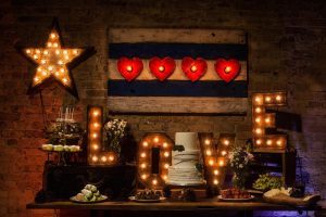 Chicago Flag One of a kind Weathered Wood, Antique Edison light bulbs, Wedding, hearts,recycled, reclaimed, wooden, rustic, Love