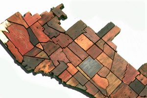 Chicago neighborhood Map from Reclaimed Barn Wood, recycled, reclaimed woo map, vintage, rustic fine art one of a kind piece.