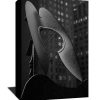 Chicago photography, Stunning chicago print, black and white, Picasso sculpture, snow, statue, canvas print, skyline, winter, night time