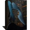 Chicago photography, Stunning chicago print,Chicago staple, Picasso sculpture, snow, statue, canvas print, skyline, winter, blue, night time