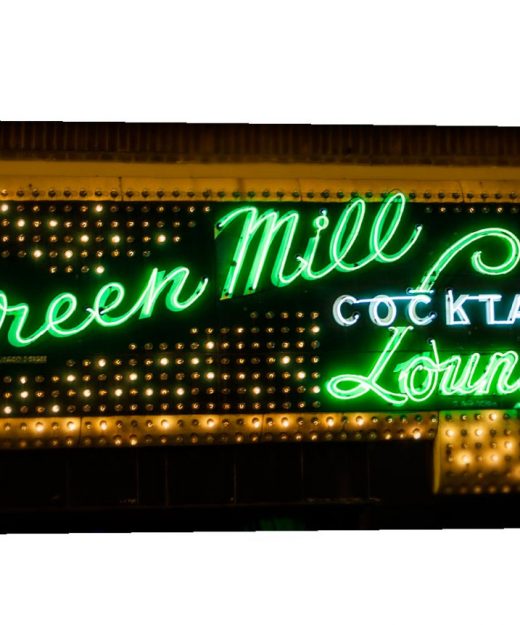 Chicago photography, wall art, green, photo, Green Mill, Green, Canvas print, photography, home decor, Chicago art, Jazz, neon