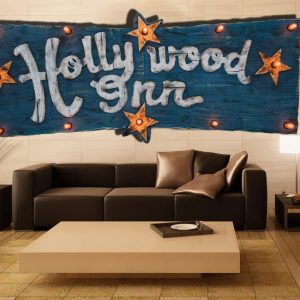 Custom vintage 3D wooden sign Edison Light Bulbs for your home or store, distressed, antique, barn wood, recycled, hollywood, rustic, blue