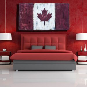 Distressed Wood One of a kind Canadian Flag, Maple Leaf, L'Unifolie, vintage, art, red, weathered, Montreal, antique, home decor, wall art