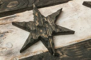 Distressed Wooden Chicago Flag, Black and White Version vintage, distressed, weathered, Chicago flag art, home decor, Wall art, recycled