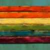 distressed wooden rainbow Pride flag.  Pride, gay, weathered, homosexual, gay rights, equal rights, wood flag, lesbian, home decor