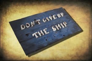 Don't Give Up the Ship, Original Version, distressed wood, home decor, art, recycled wood, reclaimed art, blue, Navy, Sailing, boat