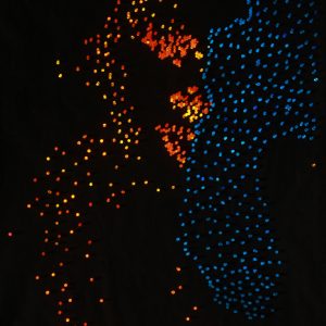 Elvis Presley Lite Brite "The King of All Lite Brites", 35x40 inch hanging wall art, Blue, Red, Custom Lite Brite