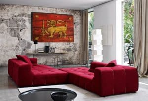 Flag of Sri Lanka, Limited Edition, Weathered Wood One of a kind , Wooden, vintage, art, distressed, weathered, recycled, Lion, red, yellow