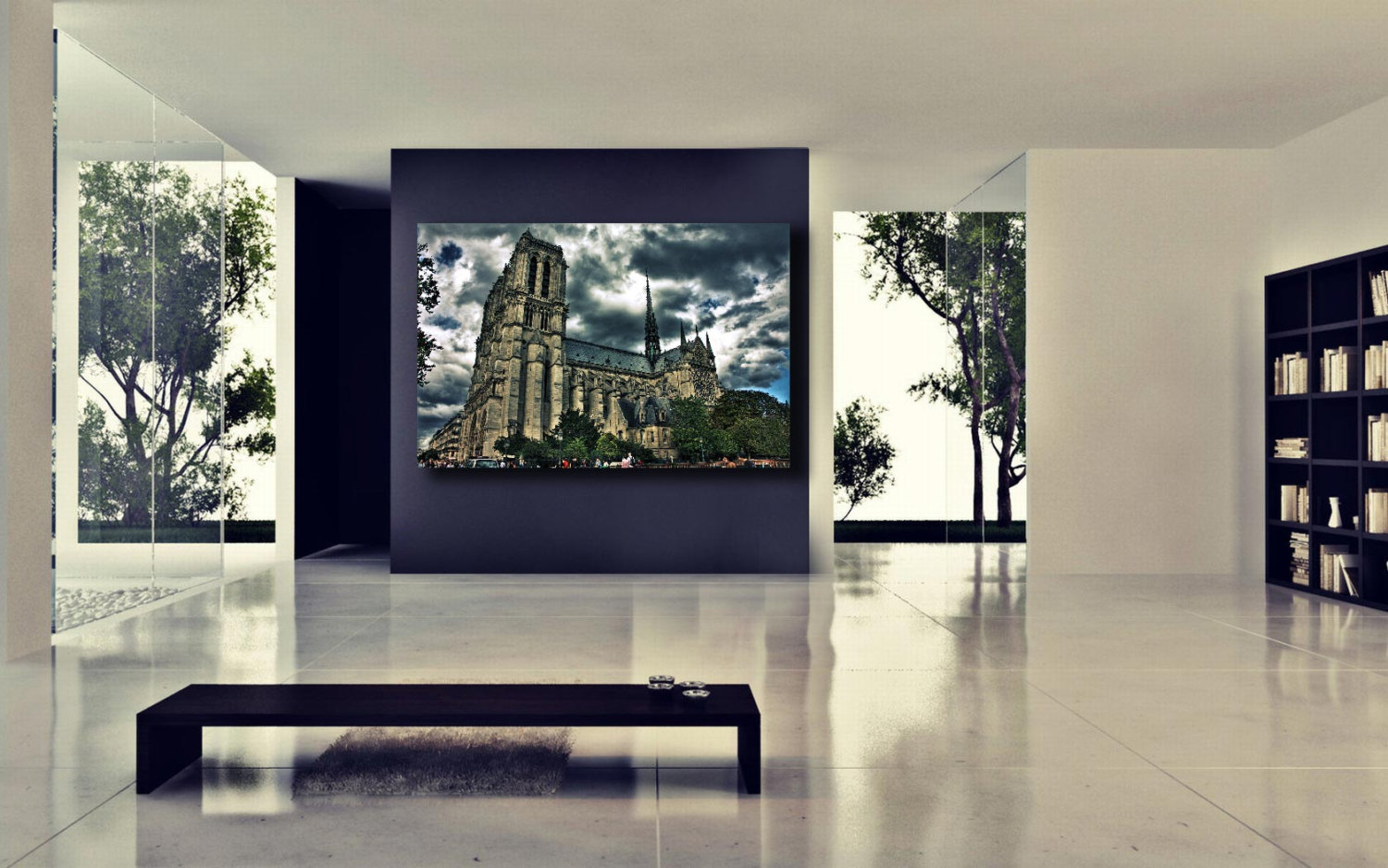 Gallery wrap, Gargoyle, Notre Dame Cathedral, Paris decor, Paris France, eiffel Tower, Europe, Black and White photogrphy, HDR photograph