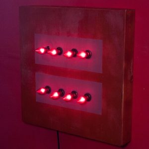 Gay Marriage Equality Wood Wall Hanging Art with vintage chandelier pink lights, 24x24x4