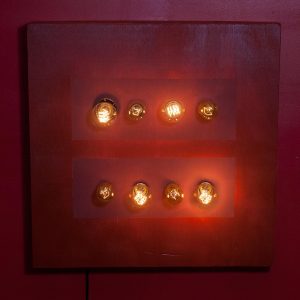 Gay Marriage Equality Wood Wall Hanging Art with vintage Edison Lights, 24x24x4