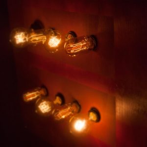 Gay Marriage Equality Wood Wall Hanging Art with vintage Edison Lights, 24x24x4