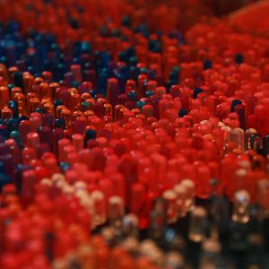 Golden Gate Bridge Giant Lite Brite, orange, red, sculpture, wall art, San Francisco, California