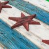 Handmade, Distressed Wooden Chicago Flag, vintage, art, distressed, weathered, recycled, Chicago flag art, home decor, Wall art, recycled