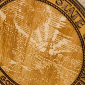 Handmade, Distressed Wooden Florida Flag, vintage, art, distressed, weathered, recycled, home decor, Wall art, recycled, white, red, Miami