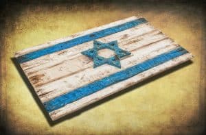 Handmade, Distressed Wooden Israel Flag, vintage, art, distressed, weathered, recycled, Jewish flag art, home decor, Wall art, recycled