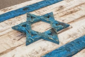 Handmade, Distressed Wooden Israel Flag, vintage, art, distressed, weathered, recycled, Jewish flag art, home decor, Wall art, recycled