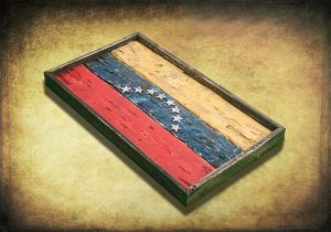 Handmade, Distressed Wooden venezuela Flag, vintage, distressed, weathered, recycled, venezuela flag art, home decor, Wall art, recycled