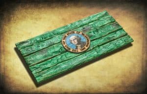 Handmade, Distressed Wooden Washington State Flag, vintage, art, distressed, weathered, recycled, home decor, Wall art, reclaimed, green