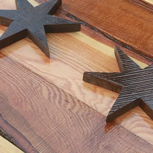 Handmade, live edge  wooden Chicago Flag, vintage, art, distressed, weathered, reclaimed, Chicago flag art, home decor, Wall art, Brown